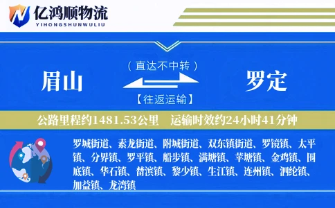 眉山到罗定物流公司