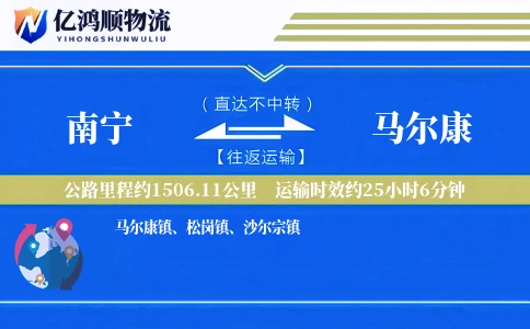 南宁到马尔康物流公司