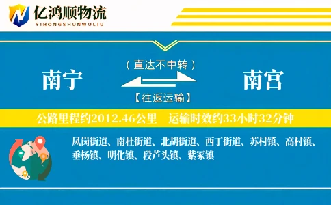 南宁到南宫物流公司