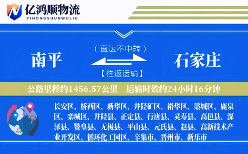 南平到石家庄物流公司