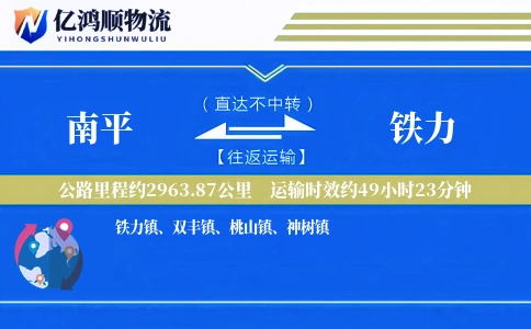 南平到铁力物流公司
