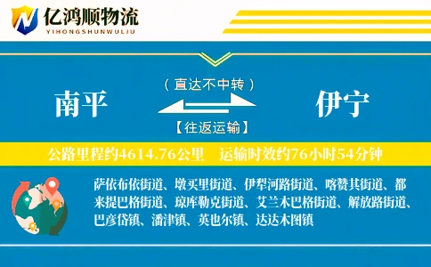 南平到伊宁物流公司