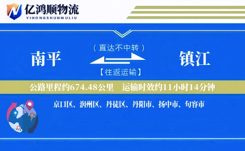 南平到镇江物流公司