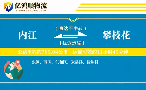 内江到攀枝花物流公司