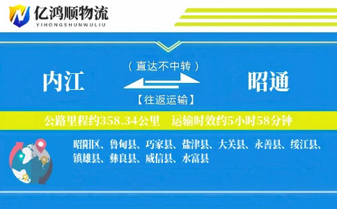 内江到昭通物流公司