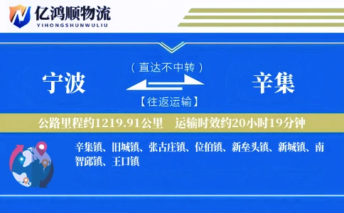 宁波到辛集物流公司