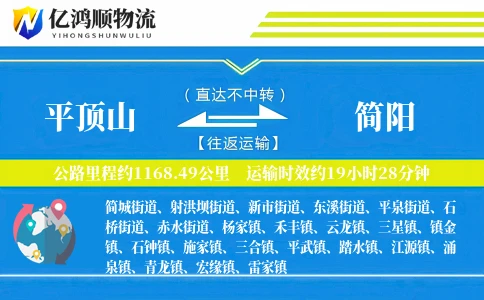 平顶山到简阳物流公司
