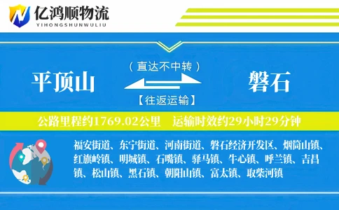 平顶山到磐石物流公司