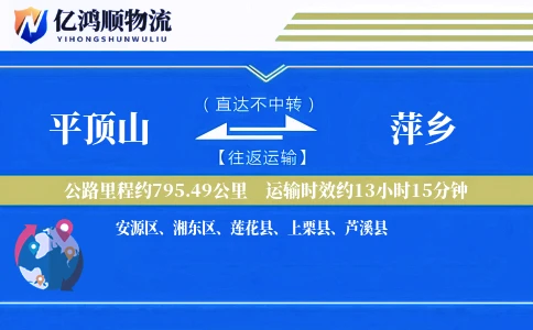平顶山到萍乡物流公司
