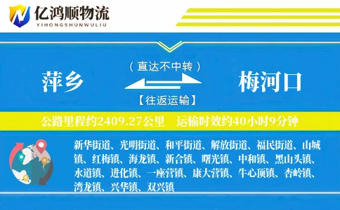 萍乡到梅河口物流公司