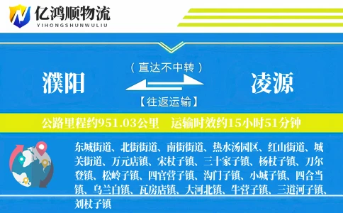 濮阳到凌源物流公司