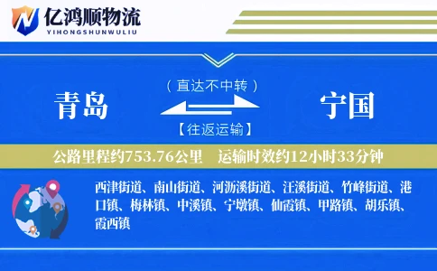 青岛到宁国物流公司