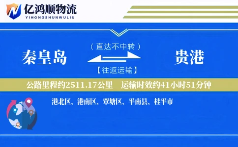 秦皇岛到贵港物流公司