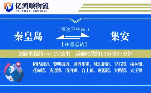 秦皇岛到集安物流公司