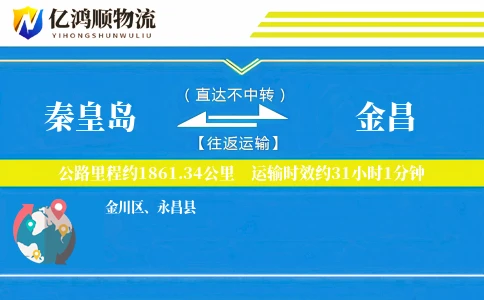 秦皇岛到金昌物流公司