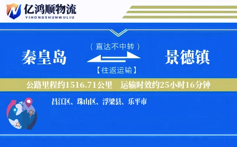 秦皇岛到景德镇物流公司