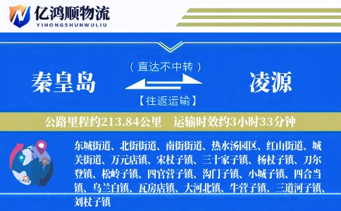 秦皇岛到凌源物流公司