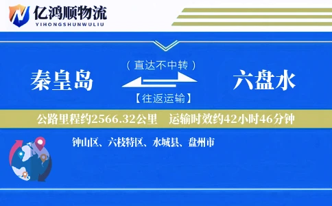 秦皇岛到六盘水物流公司