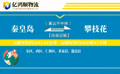秦皇岛到攀枝花物流公司