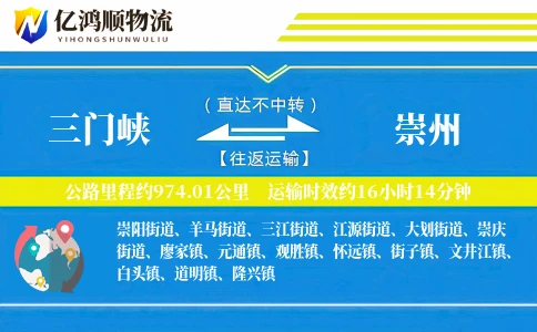 三门峡到崇州物流公司