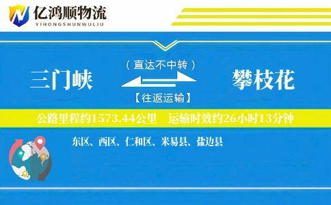 三门峡到攀枝花物流公司