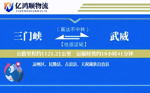 三门峡到武威物流公司