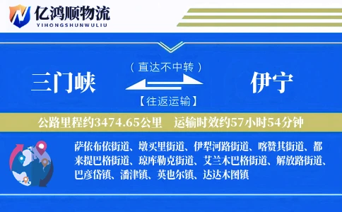 三门峡到伊宁物流公司