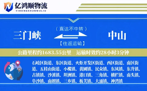 三门峡到中山物流公司