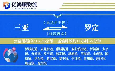 三亚到罗定物流公司