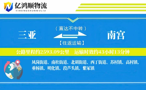 三亚到南宫物流公司