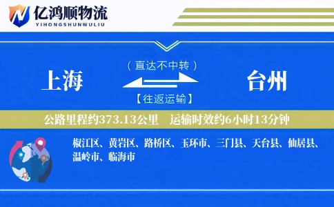 上海到台州物流公司