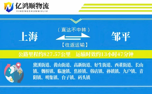 上海到邹平物流公司-生鲜物流专线「量大价优」