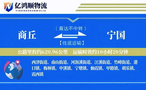 商丘到宁国物流公司