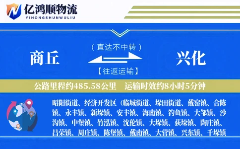 商丘到兴化物流公司