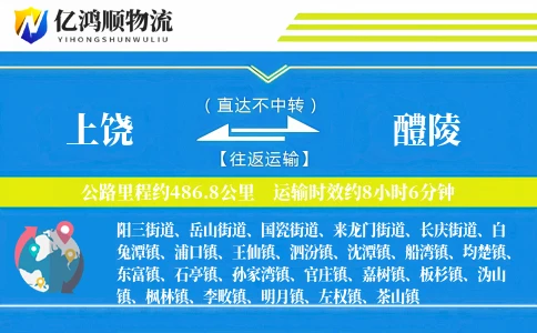 上饶到醴陵物流公司
