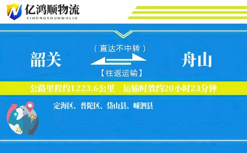 韶关到舟山物流公司