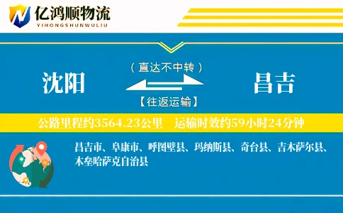 沈阳到昌吉物流公司