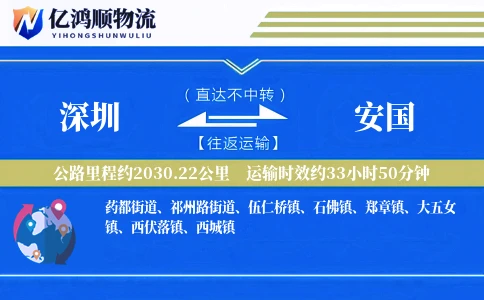 深圳到安国物流公司