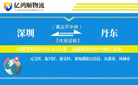 深圳到丹东物流公司-大件货运专线「限时达服务」