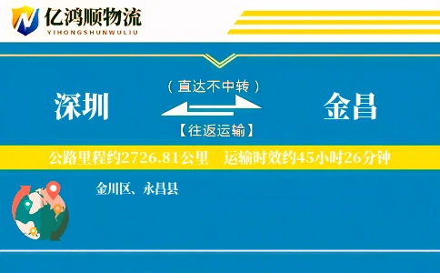 深圳到金昌物流公司