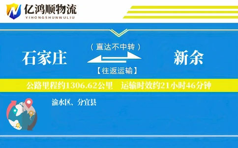 石家庄到新余物流公司