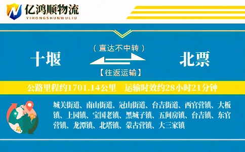 十堰到北票物流公司