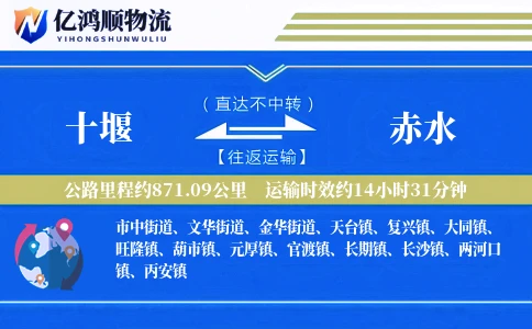 十堰到赤水物流公司