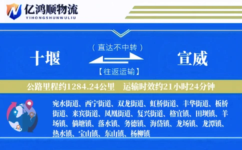 十堰到宣威物流公司
