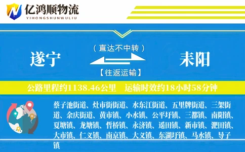 遂宁到耒阳物流公司