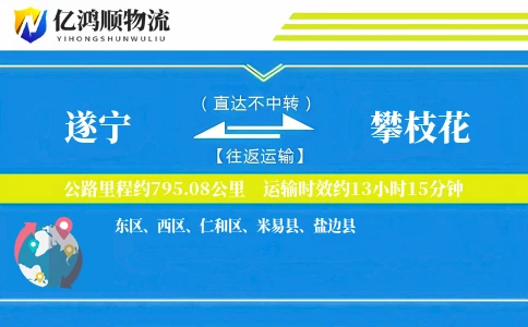遂宁到攀枝花物流公司