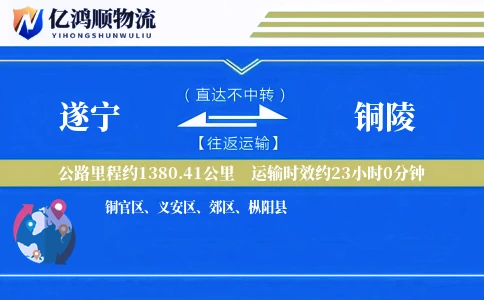 遂宁到铜陵物流公司