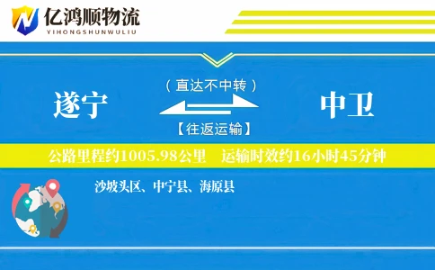 遂宁到中卫物流公司
