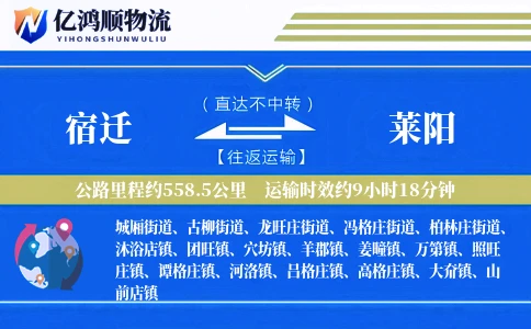 宿迁到莱阳物流公司