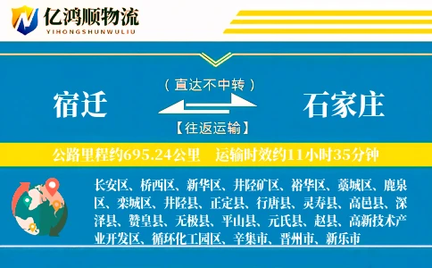 宿迁到石家庄物流公司